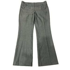 Express Editor High Rise Bootcut Trouser Pants Gray Chevron Size 8